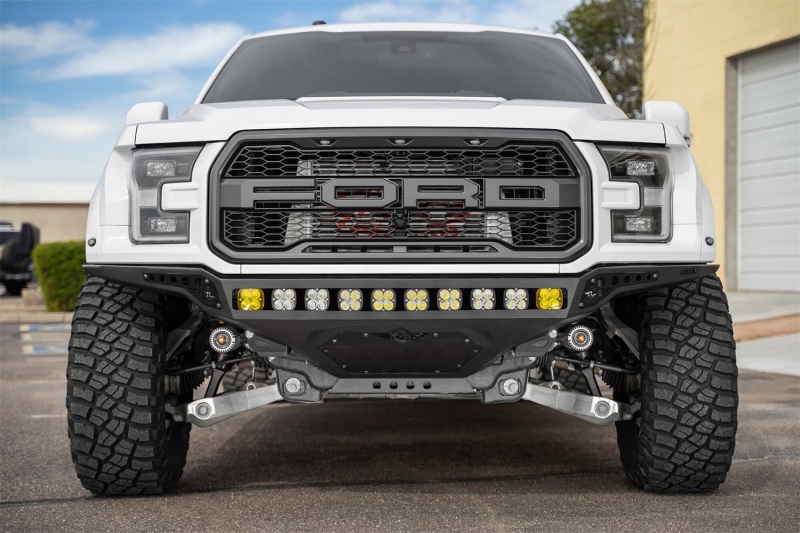 Ford F-150 Raptor Bumper - Front - Addictive Desert Designs - Rock Fighter Frame Cut - Hammer Black - `17-`20